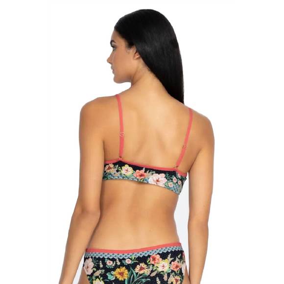 NEW JOHNNY WAS mia front tie bikini top in multi - Picture 3 of 3